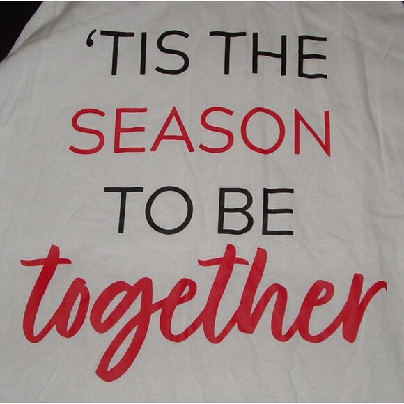NEW Mens Sz Medium Christmas TIS THE SEASON TO BE TOGETHER Sleep Shirt PJ PLACE - Picture 2 of 2